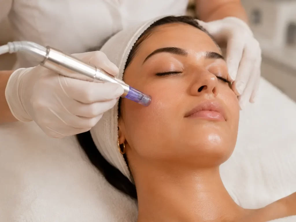 Dermal pen microneedling treatment for collagen induction at Viva Wellness Chermside Brisbane